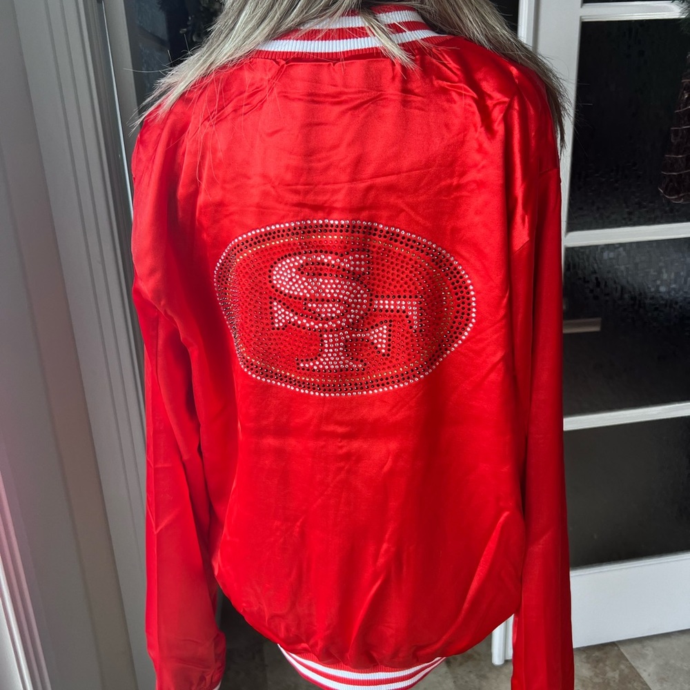 San Francisco 49ers Varsity jacket by Cuce shoes